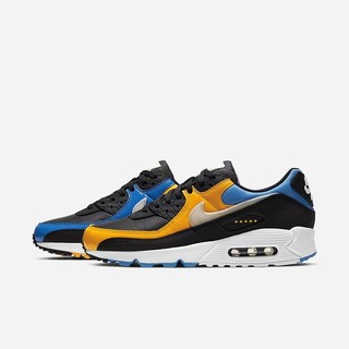 Pantofi Casual Nike Air Max 90 Premium Barbati Negrii Albastri Aurii Metal Argintii | WOCL-35780